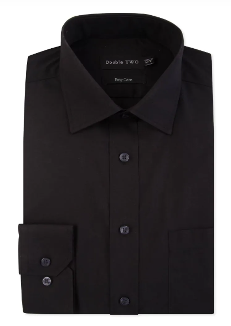 D2 Easy-Care King Size Shirt Black SLX3300F -1